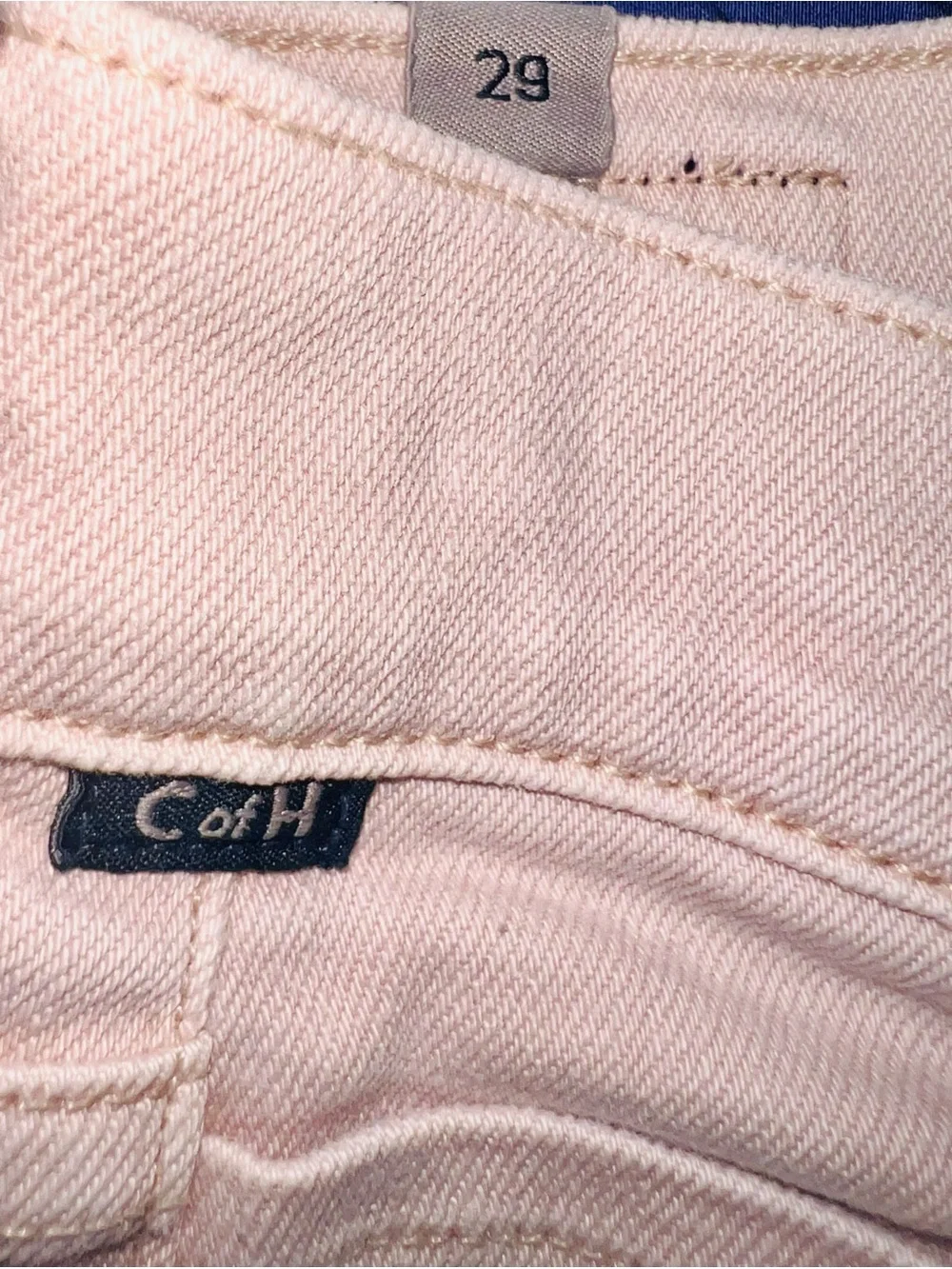 Citizens of Humanity Elsa Mid Rise Slim Fit Crop Jeans Pink Blush Denim Size 29